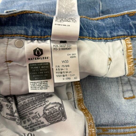 Levi’s 501 Button Fly Jeans Light Wash Straight Leg 33 Classic Vintage Styl - Picture 4 of 9